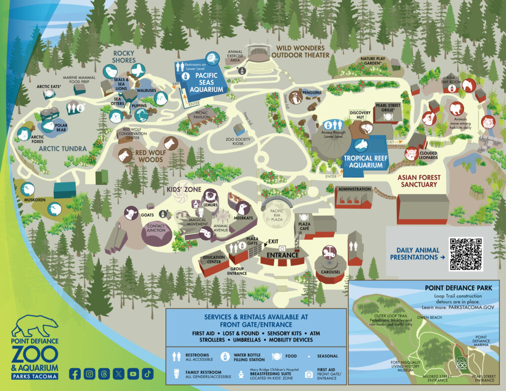 map of Point Defiance Zoo & Aquarium